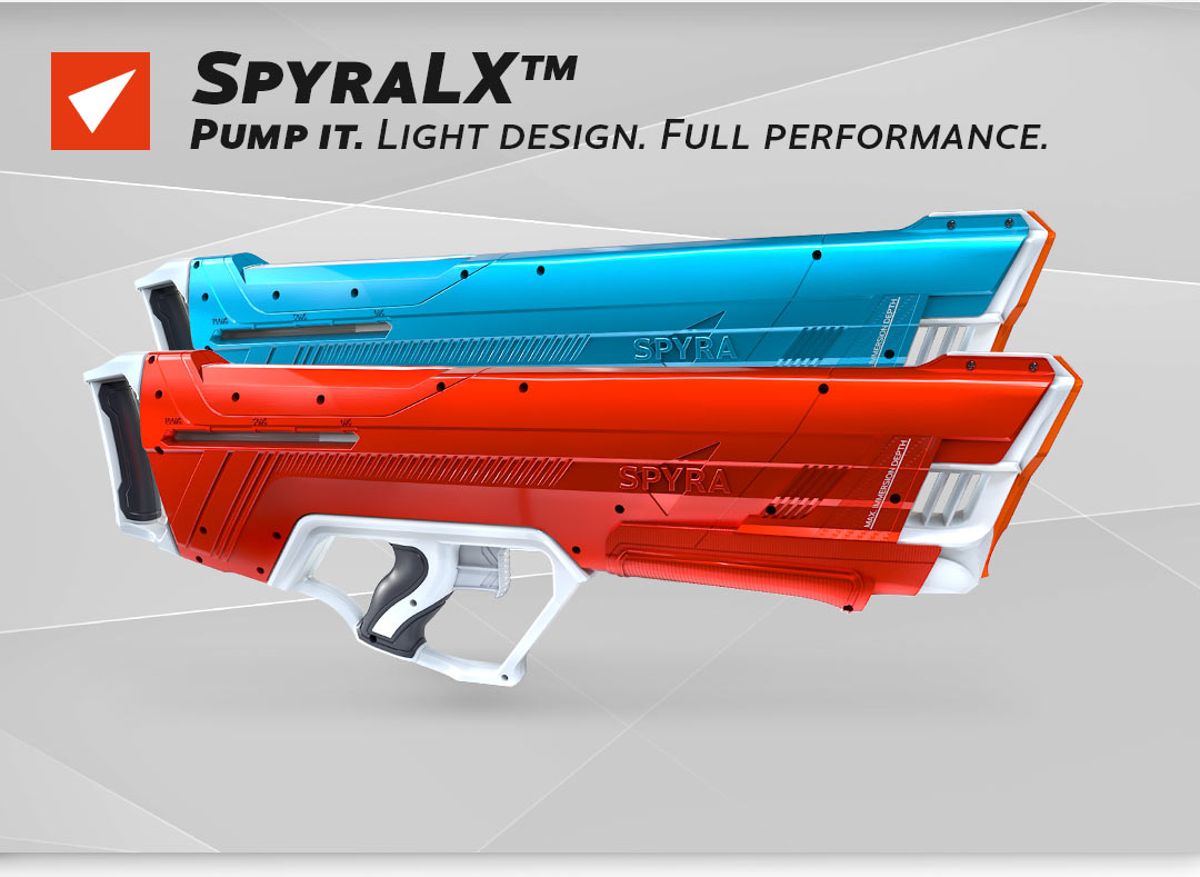 輝い Spyra LX RED スパイラ機械式ウォーターガン トイガン